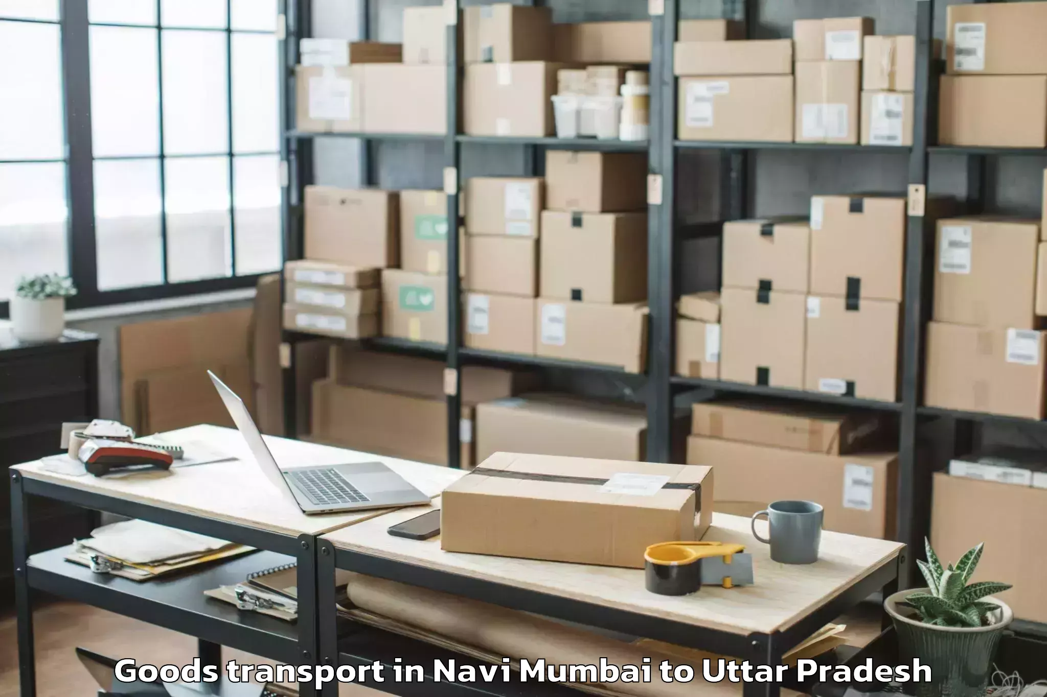 Professional Navi Mumbai to Azamgarh Goods Transport